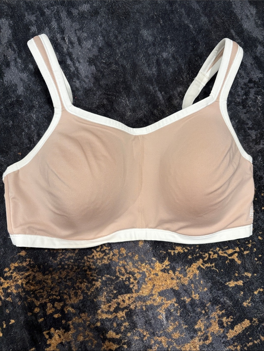 Natori Beige Bra with White Trim